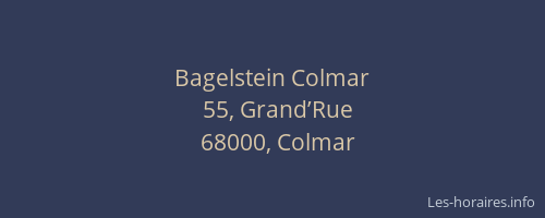 Bagelstein Colmar