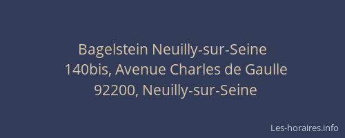 Bagelstein Neuilly-sur-Seine