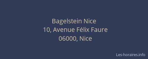 Bagelstein Nice