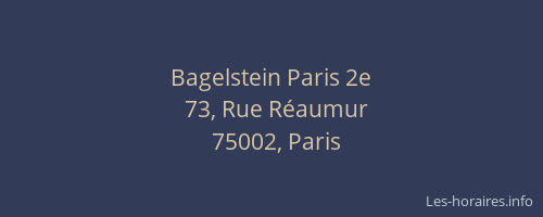 Bagelstein Paris 2e