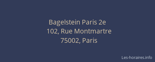 Bagelstein Paris 2e
