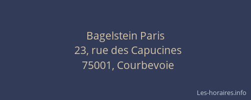 Bagelstein Paris