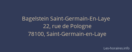 Bagelstein Saint-Germain-En-Laye