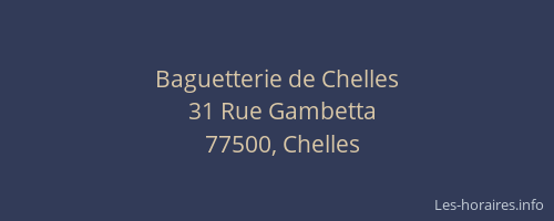 Baguetterie de Chelles