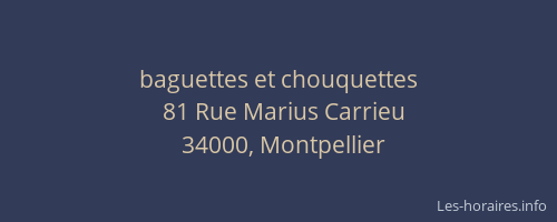 baguettes et chouquettes