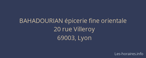 BAHADOURIAN épicerie fine orientale