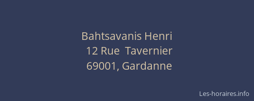 Bahtsavanis Henri
