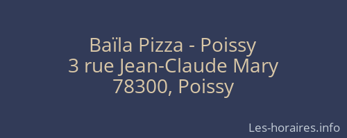 Baïla Pizza - Poissy