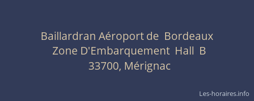 Baillardran Aéroport de  Bordeaux