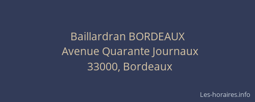 Baillardran BORDEAUX