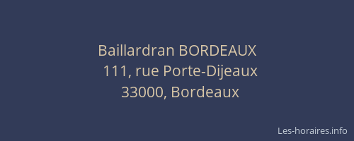 Baillardran BORDEAUX