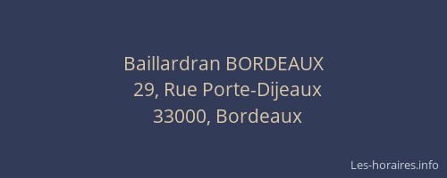 Baillardran BORDEAUX