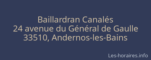 Baillardran Canalés