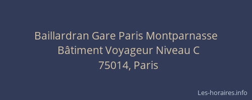 Baillardran Gare Paris Montparnasse