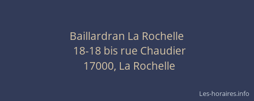 Baillardran La Rochelle