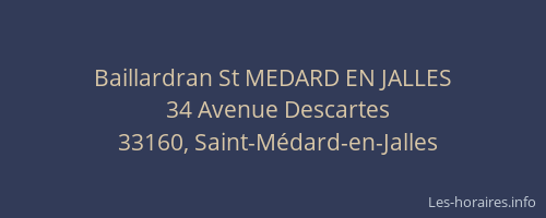 Baillardran St MEDARD EN JALLES