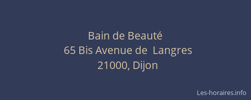 Bain de Beauté