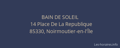 BAIN DE SOLEIL