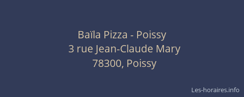 Baïla Pizza - Poissy