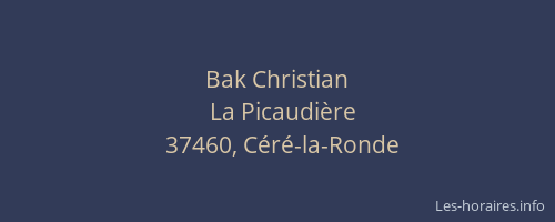 Bak Christian