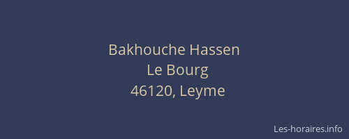 Bakhouche Hassen