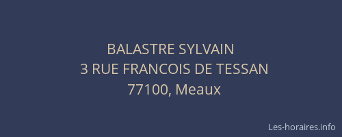BALASTRE SYLVAIN