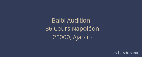 Balbi Audition