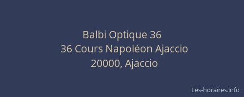 Balbi Optique 36