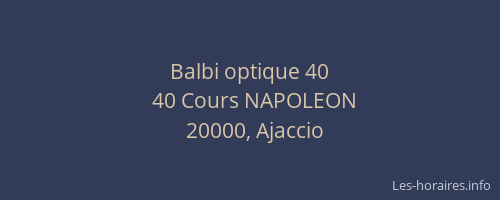 Balbi optique 40