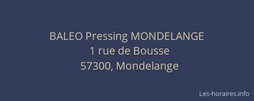 BALEO Pressing MONDELANGE