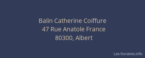 Balin Catherine Coiffure