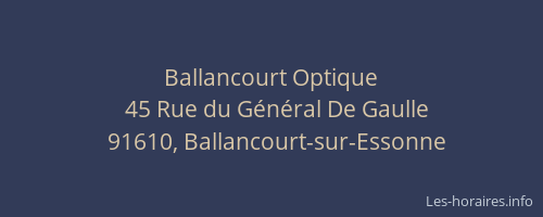 Ballancourt Optique