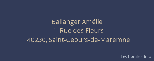 Ballanger Amélie