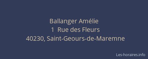 Ballanger Am&eacute;lie