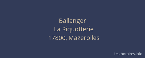 Ballanger