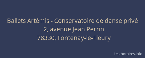 Ballets Art&eacute;mis - Conservatoire de danse priv&eacute;
