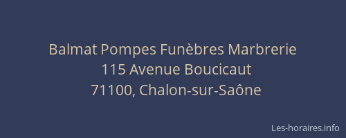 Balmat Pompes Funèbres Marbrerie