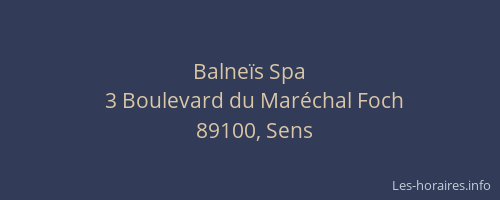 Balne&iuml;s Spa