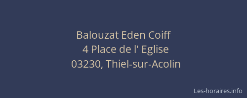 Balouzat Eden Coiff