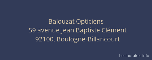 Balouzat Opticiens