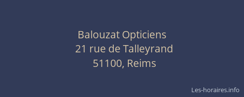 Balouzat Opticiens