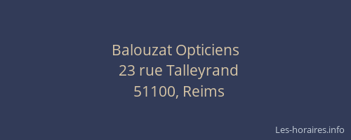 Balouzat Opticiens