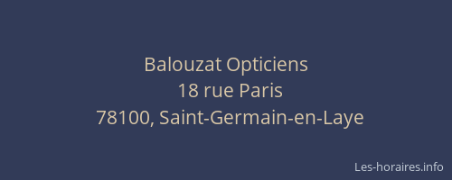 Balouzat Opticiens
