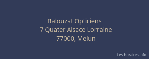 Balouzat Opticiens