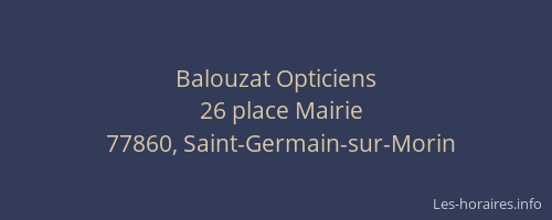Balouzat Opticiens