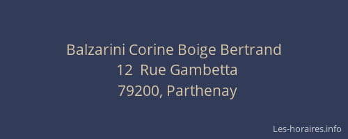 Balzarini Corine Boige Bertrand