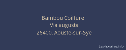 Bambou Coiffure