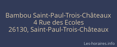 Bambou Saint-Paul-Trois-Châteaux