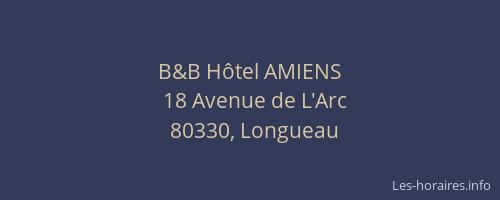 B&B H&ocirc;tel AMIENS