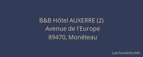 B&B H&ocirc;tel AUXERRE (2)